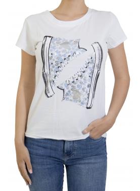 T shirt con stampa converse